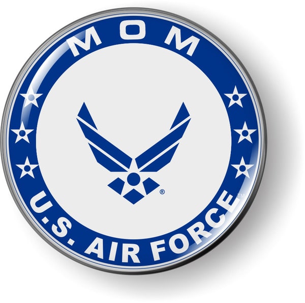 USAF - U.S. Air Force Mom Emblem (Blue Wings)